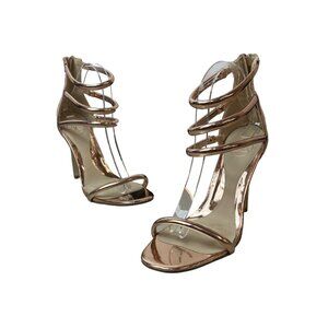 Misguided Women's Rose Gold Strapped Heels Sz 7.5 - NWOB